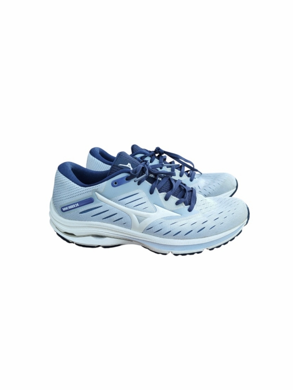Mizuno Wave Rider 24 Athletic Run Tennis Shoe Sneaker Artic Ice Blue Women 10